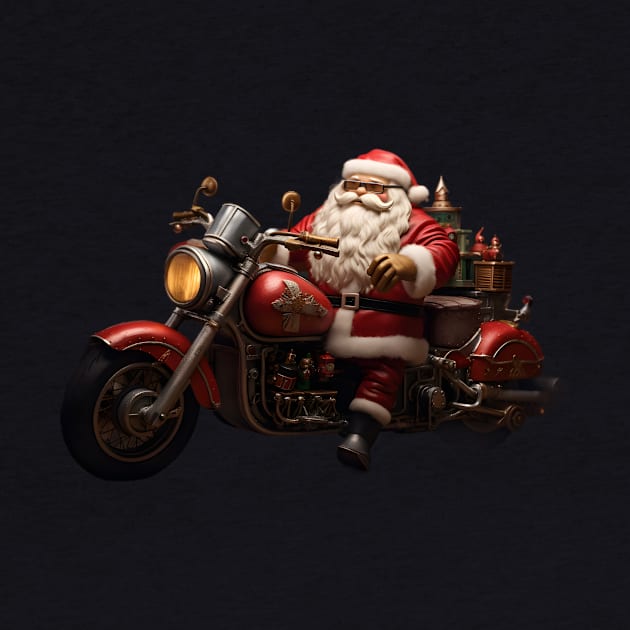 Santa Bike Rider by Mistywisp